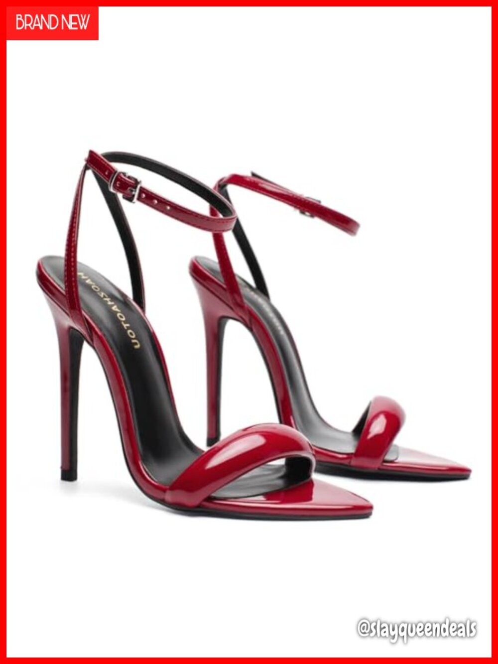 Womens Strappy Lace Up Stiletto Heeled Sandals Open Toe Faux Leather